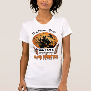 Broom Broke Band Direktor Halloween Spukhaus T-Shirt