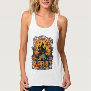 Broom Broke Florist Halloween Hexe Kürbis Heimgesu Tank Top
