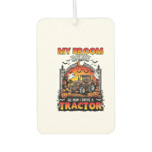 Broom Broke Tractor Halloween Hexe Geister_1 Autolufterfrischer