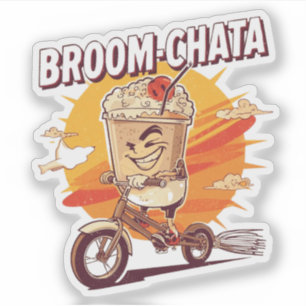 Broom chata Funny Halloween Cocktail Pun Aufkleber