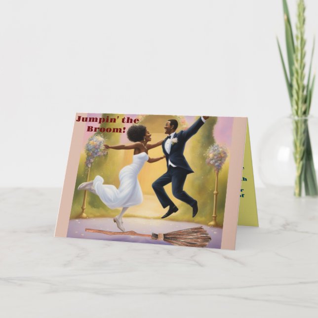 Broom Jump Dankeskarte (Vorderseite)