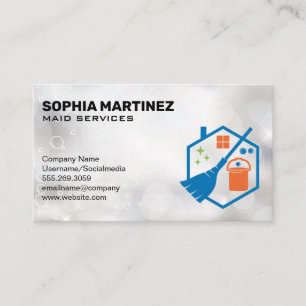 Broom Mop Bucked   Reinigungsdienste   Sparkle Visitenkarte