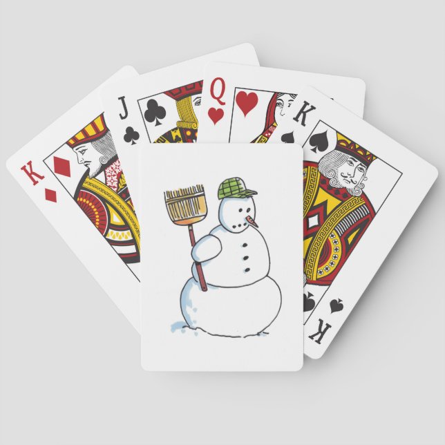 Broom Snowman Poker spielt Karten Spielkarten (Rückseite)