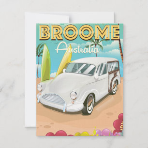 Broome Australien Vintage-Reiseposter Einladung