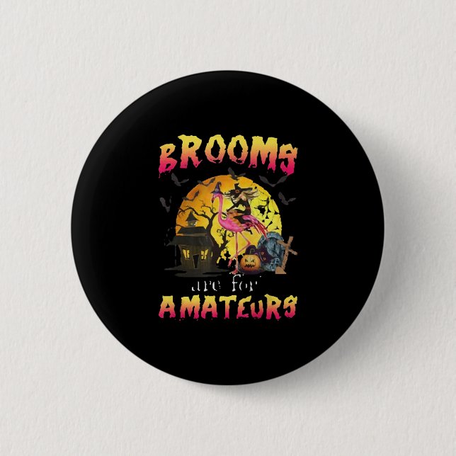 Broome sind für Flamingo Halloween Button (Vorderseite)