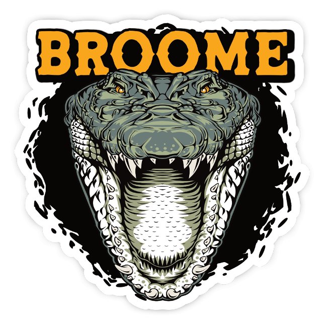 Broome, Western Australien, Krokodilkleber Aufkleber (Broome, Western Australia crocodile sticker)