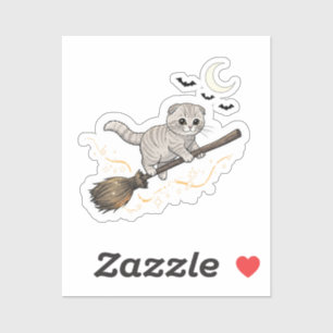 Broomstick Falte - Niedliches schottisches Falten  Aufkleber