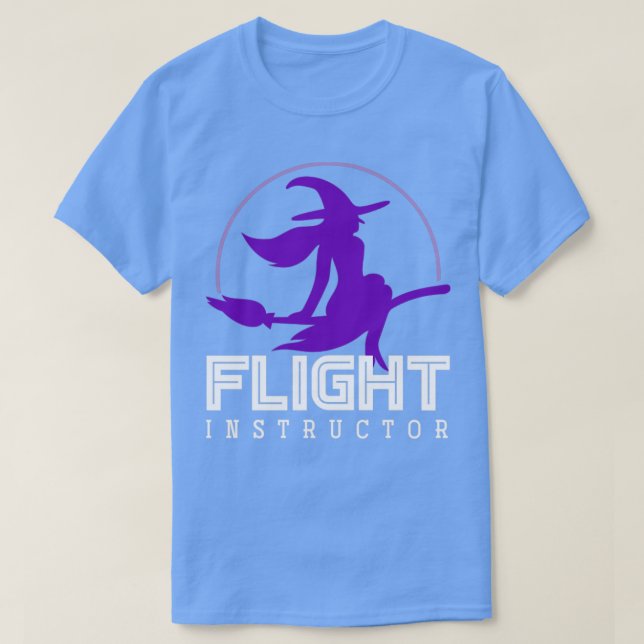 Broomstick Flight Instructor Hexe T-Shirt (Design vorne)