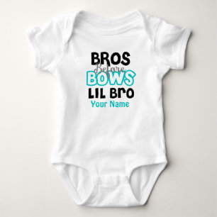 Bros Before Bows Little Brother Personalisiertes S Baby Strampler