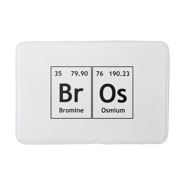 BrOs Chemistry Periodic Table Words Element Symbol Badematte (Vorderseite)