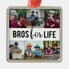 Bros for Life Brothers Foto Collage Typografy  Ornament Aus Metall