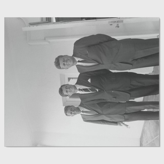 Bros, Präsident John Kennedy, Robert & Ted Geschenkpapier (Flach)