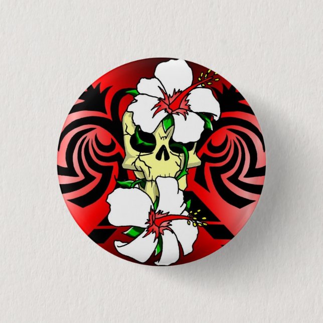 brosche des Totenkopfs Button (Vorderseite)