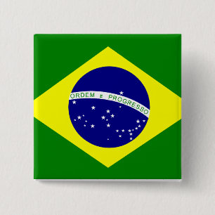Brosche Fahne Brasiliens Button