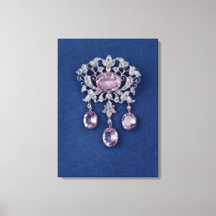 Brosche in der Form einer Blume, c.1780 Leinwanddruck
