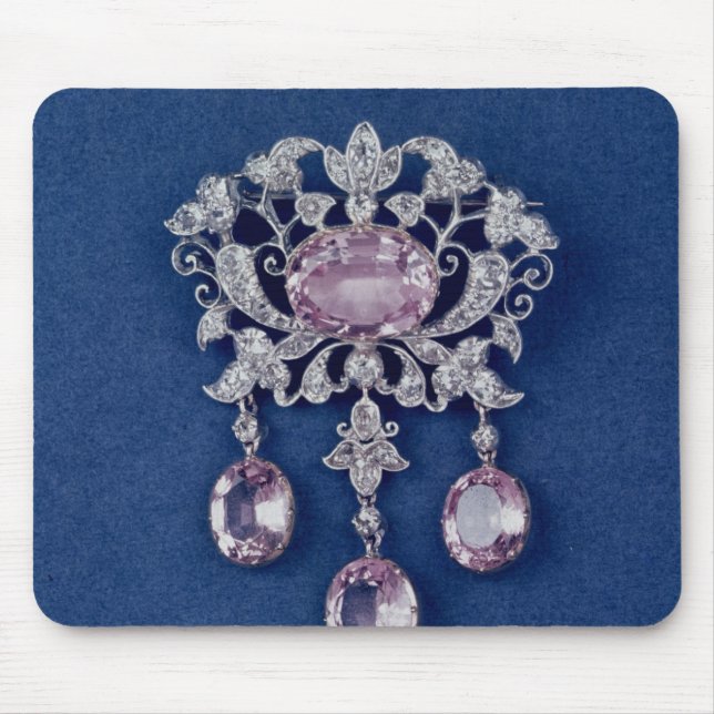 Brosche in der Form einer Blume, c.1780 Mousepad (Vorne)