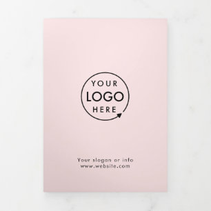Broschüre Beruflich Blush Pink Trifold