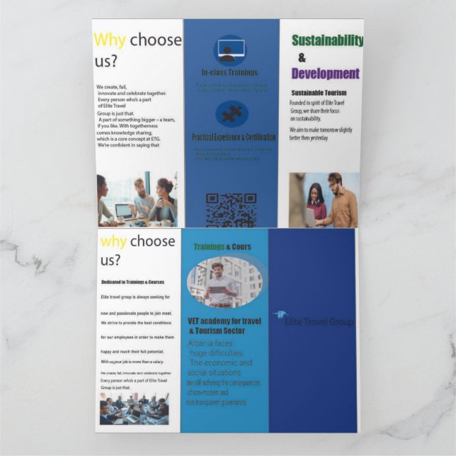 Broschüre ELITE TRAVEL GROUP Karte (Innenseite)