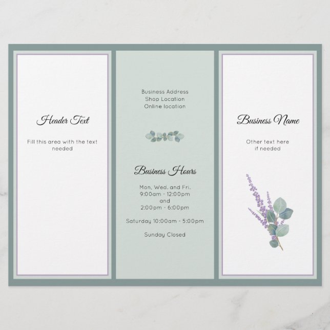 Broschüre Eukalyptus Beruflich Business Foto (Vorne)