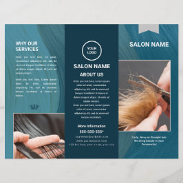 Broschüre Friseur Salon und Barbershop Trifold