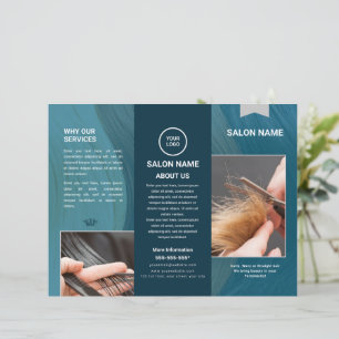 Broschüre Friseur Salon und Barbershop Trifold