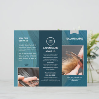 Broschüre Friseur Salon und Barbershop Trifold