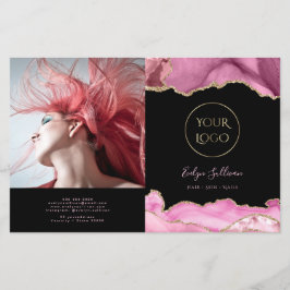 Broschüre "hot pink agate bifold"