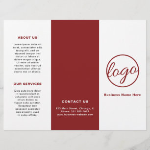 Broschüre mit beruflichen Logos für einfache Burgu