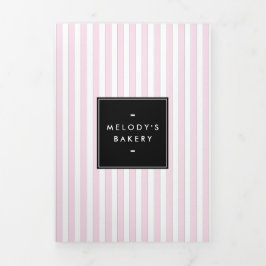 Broschüre "Retro Pink and White Stripes"