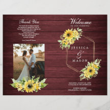 Broschüre "Rustic Sunflower Greenerity Wedding Pro