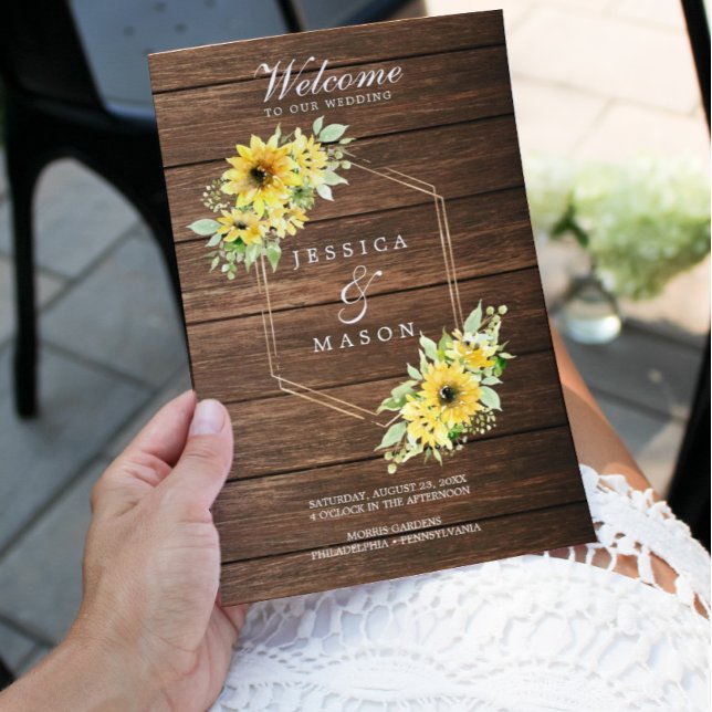 Broschüre "Rustic Sunflower Greenerity Wedding Pro (Von Creator hochgeladen)