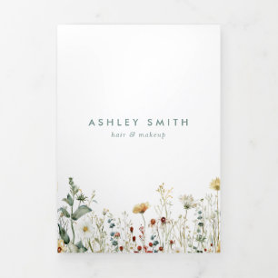 Broschüre "Summer Wildblume Field" Dreifach-gefaltete Programmkarte