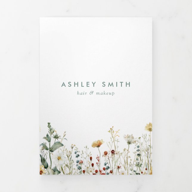 Broschüre "Summer Wildblume Field" Dreifach-gefaltete Programmkarte (Cover)