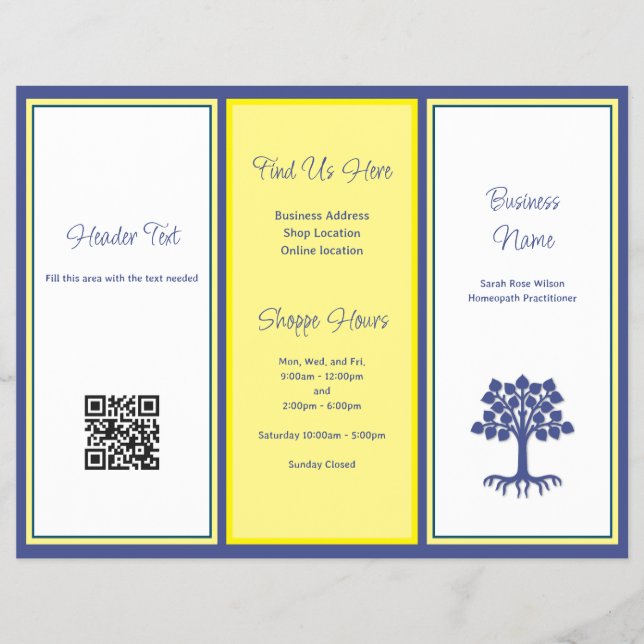 Broschüre "Triple Fold Business" über Foto QR (Vorne)