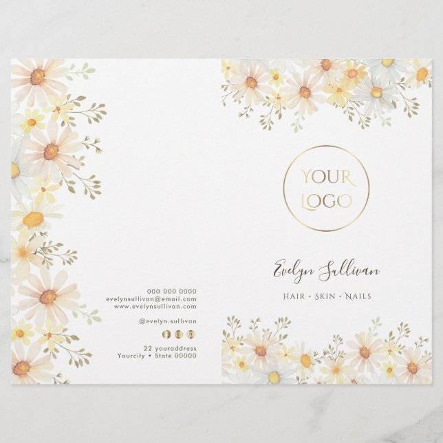 Broschüre über das Menü "Daisies" (Vorderseite)