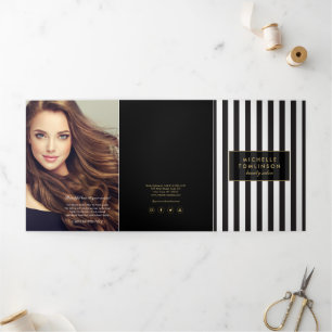 Broschüre Vintag gestreifter Salon