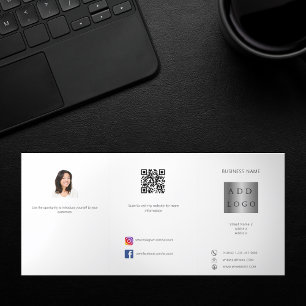 Broschüre "White Black Foto"-Logo QR-Code