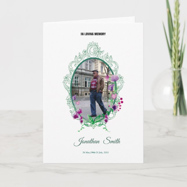 Broschüre zum Memorial Programm (Vorderseite)