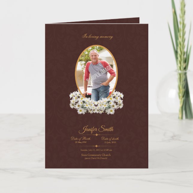 Broschüre zum Memorial Programm (Vorderseite)