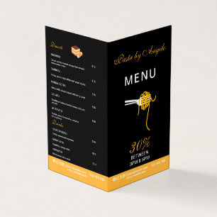 Broschüre zum Speisenangebot im Restaurant