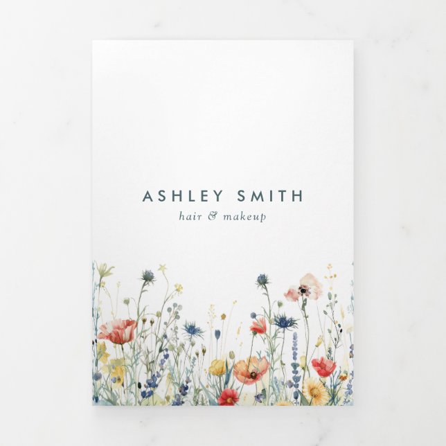 Broschüre zur lebendigen Wildblume Dreifach-gefaltete Programmkarte (Cover)