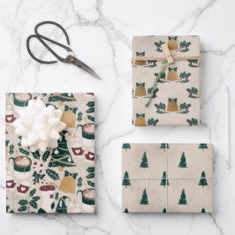 Broschüren für Urlaubsgärten und Bäume Geschenkpapier Set