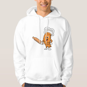 Brot als Koch mit rollendem Button Hoodie