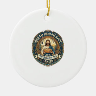 Brot aus dem Himmel Jesus Brot Lebens Bäckerei Chr Keramik Ornament