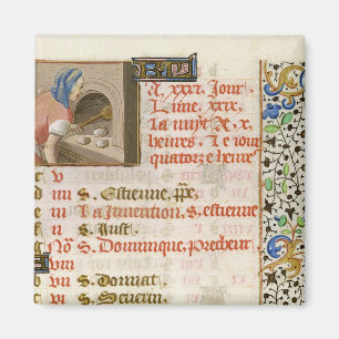 Brot aus einem Stundenbuch Magnet