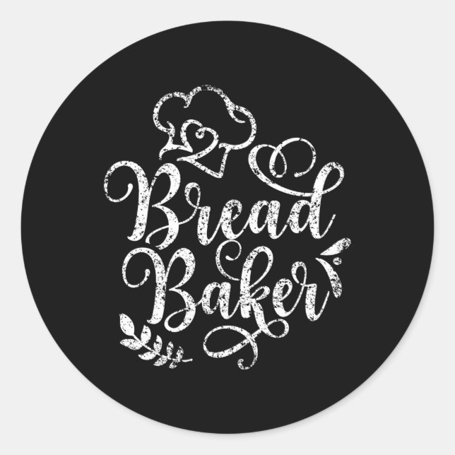 Brot Baker Bake Backloaf Runder Aufkleber (Vorderseite)