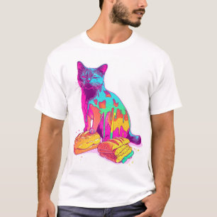 Brot Meowphosis – Glitchy lustiges Katzen-Meme T-Shirt