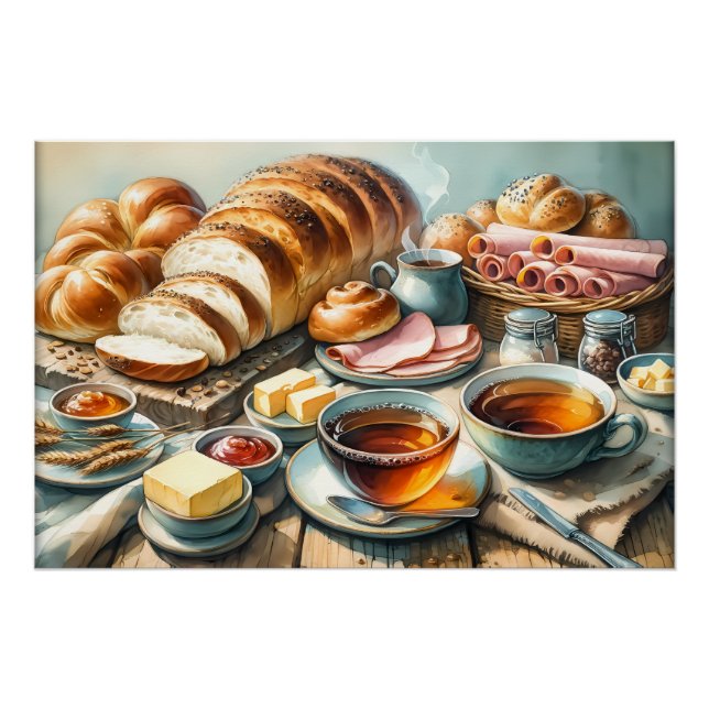 Brot mit coolen Speisen Poster (Vorderseite)