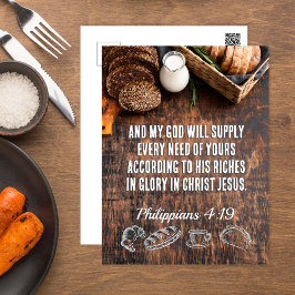 Brot | Philippinen 4:19 Bibelverse, Schrift Postkarte