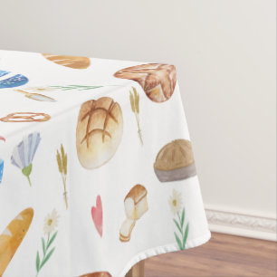 Brot   Torten   Bäckerei-Wasserfarbenmuster Tischdecke